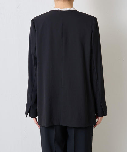 【新色上市/復刻】針織無領雙排扣夾克/禮服