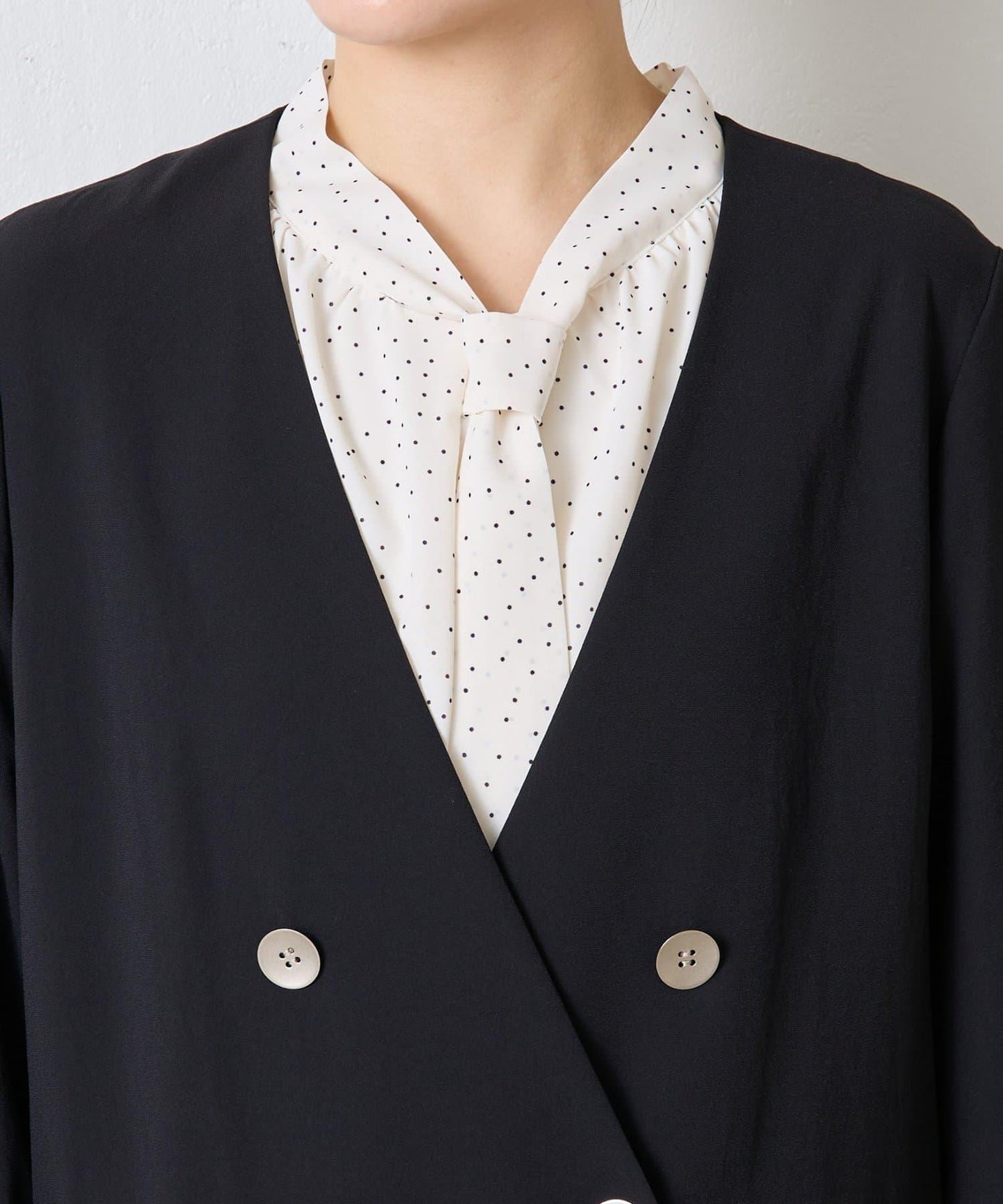 【新色上市/復刻】針織無領雙排扣夾克/禮服