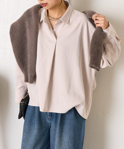 袖釦開襟襯衫