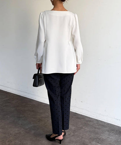 【可用於正式場合】荷葉邊上衣