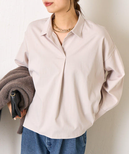 袖釦開襟襯衫