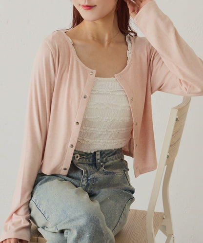 蕾絲內搭套裝開衫