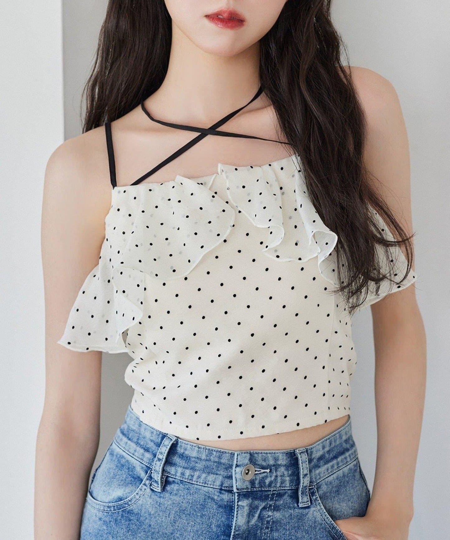 【one after another】首交叉吊帶背心