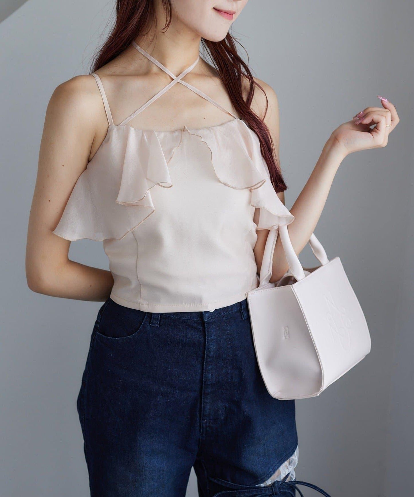 【one after another】首交叉吊帶背心