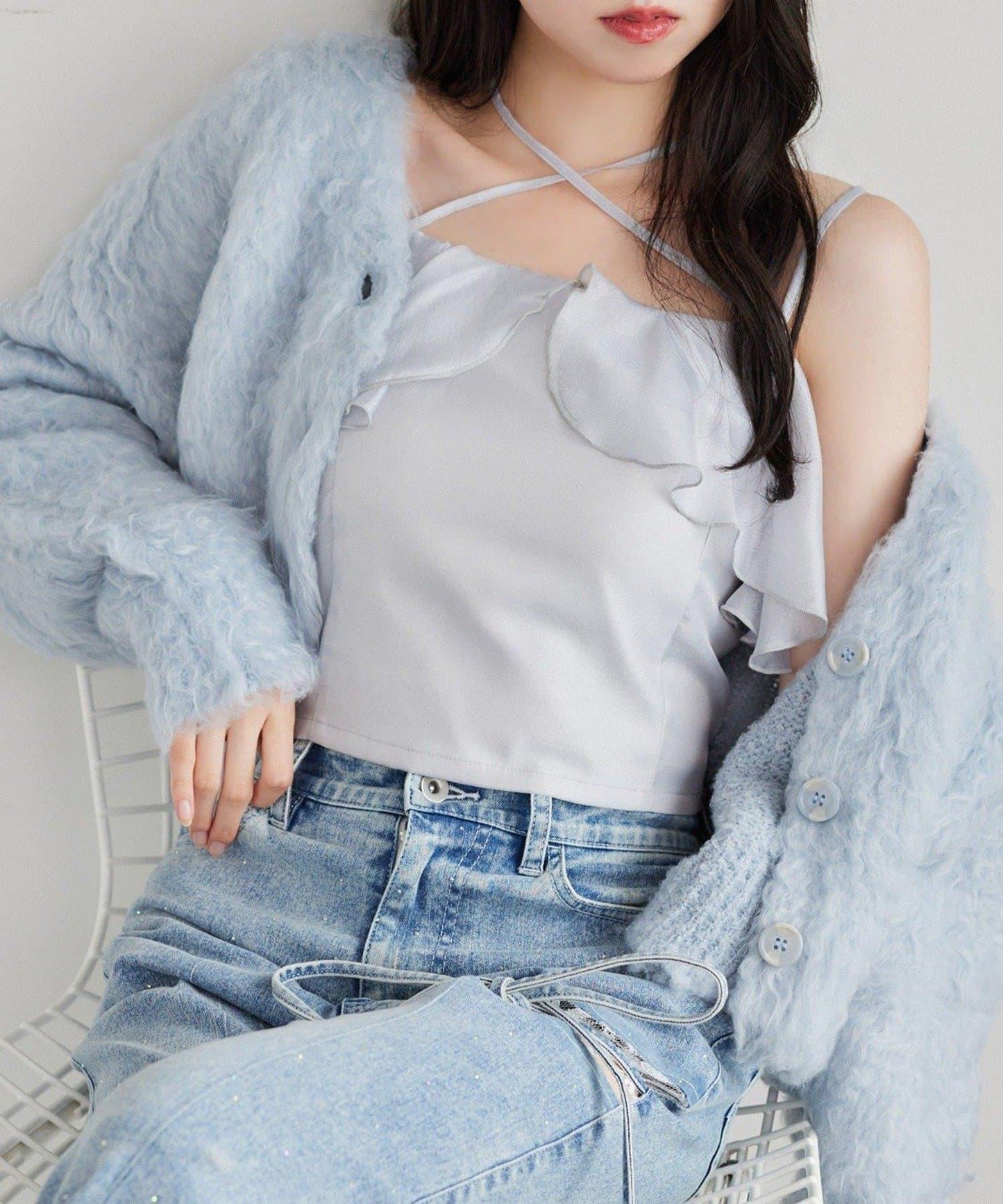 【one after another】首交叉吊帶背心