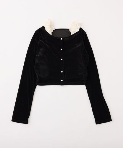 蕾絲內搭套裝開衫