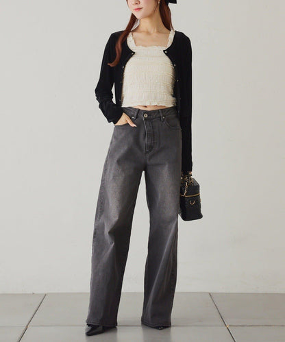 蕾絲內搭套裝開衫