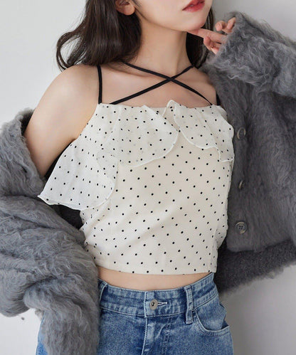 【one after another】首交叉吊帶背心