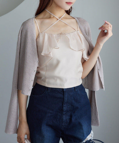 【one after another】首交叉吊帶背心