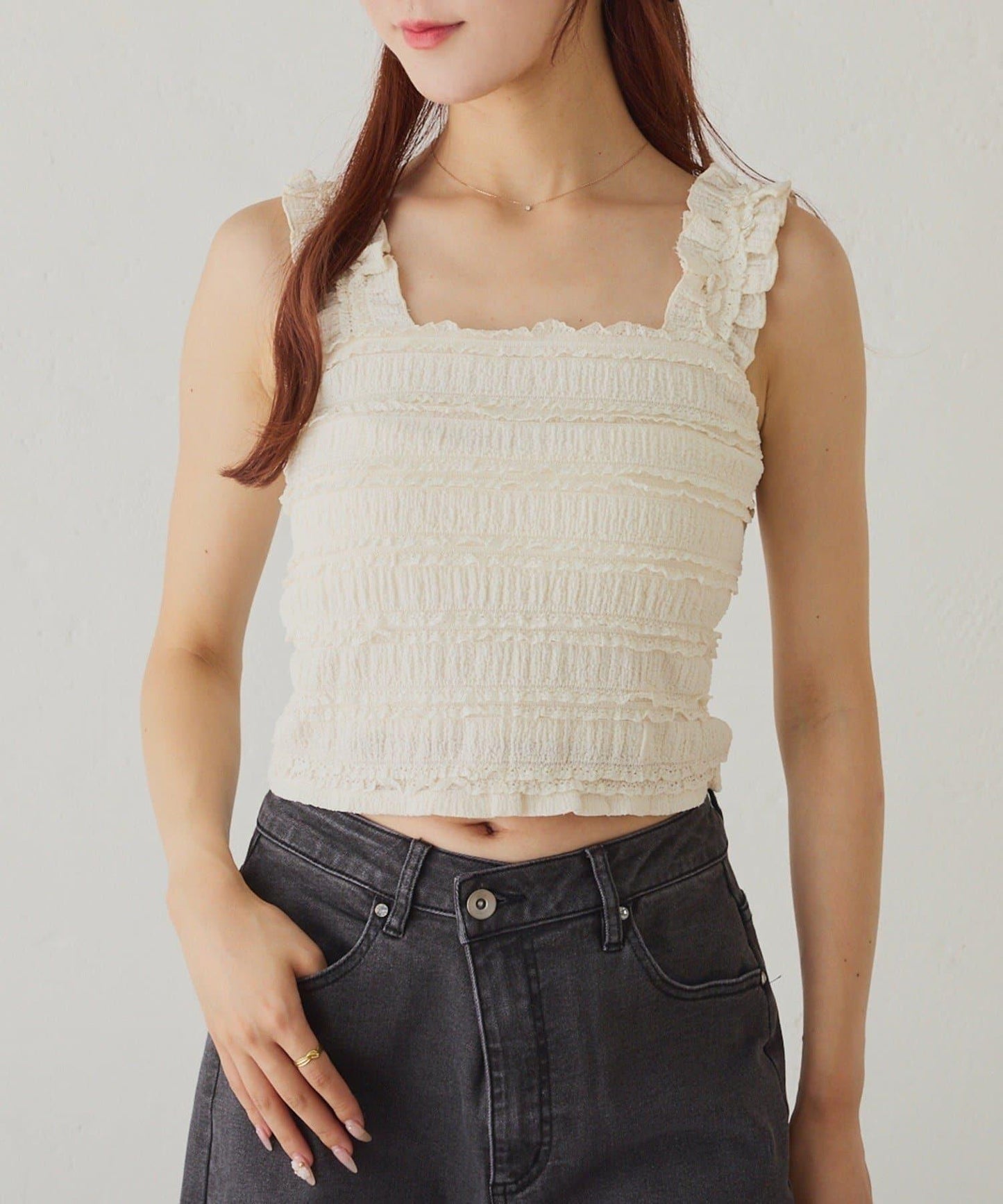 蕾絲內搭套裝開衫