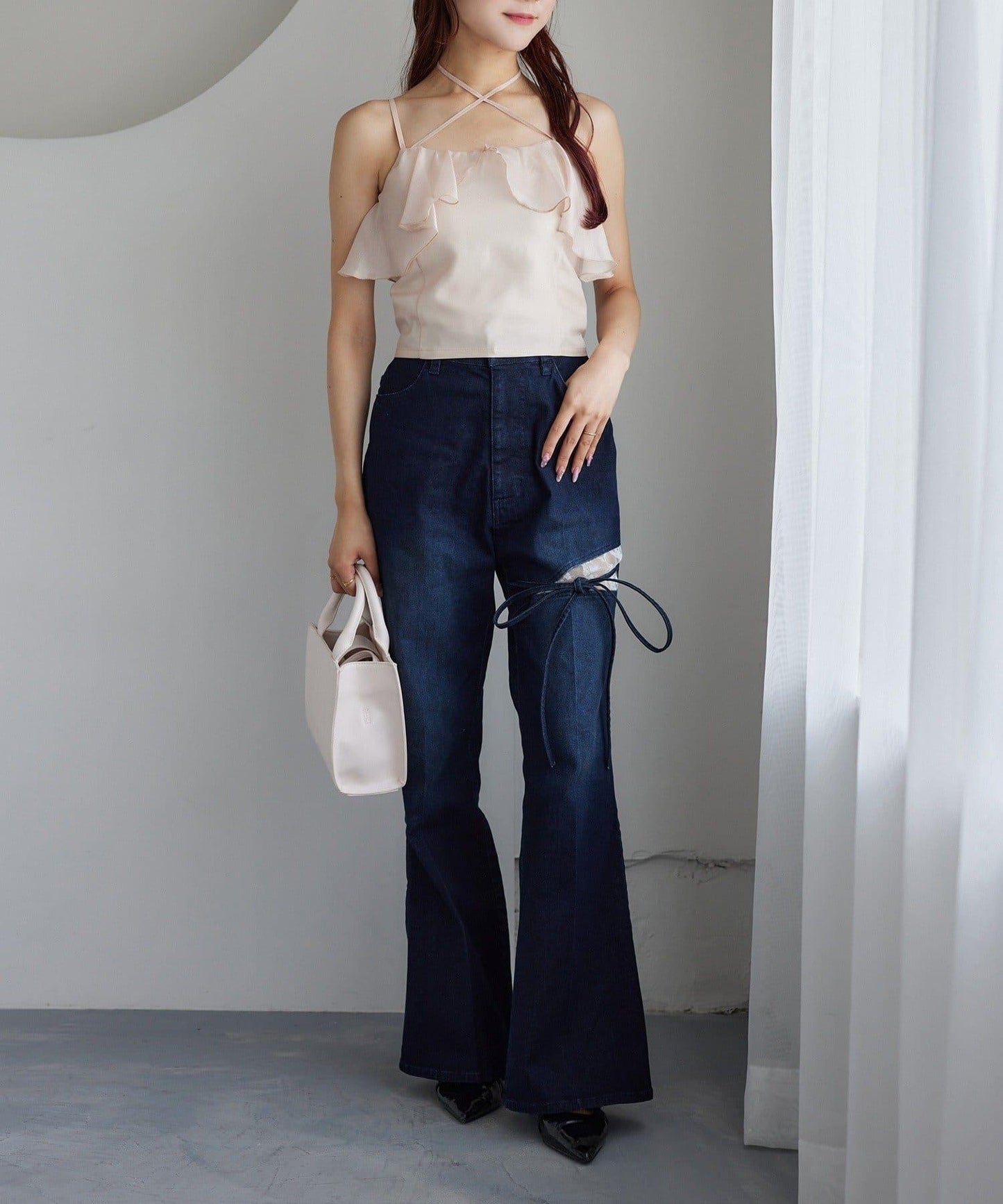 【one after another】首交叉吊帶背心