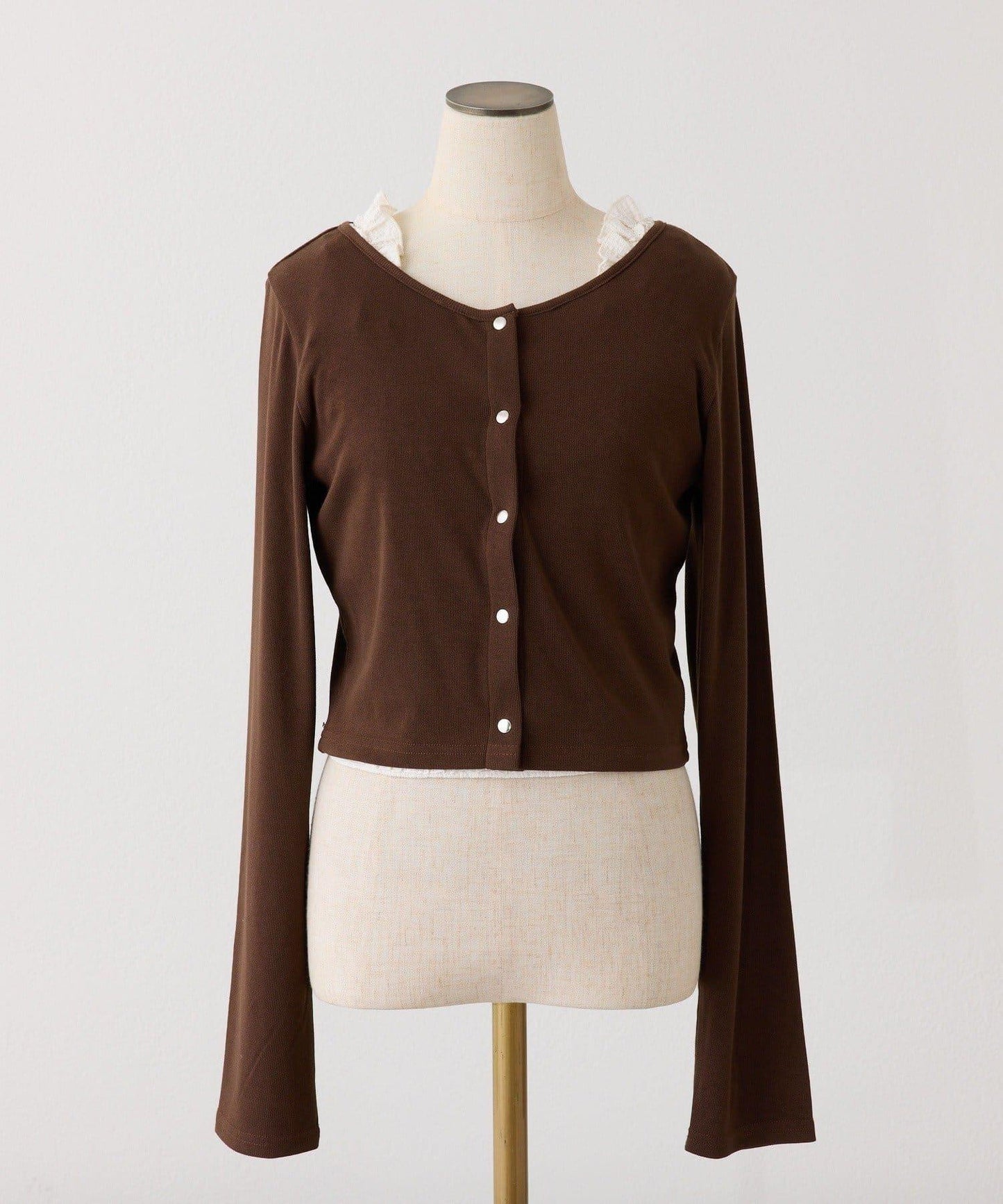 蕾絲內搭套裝開衫