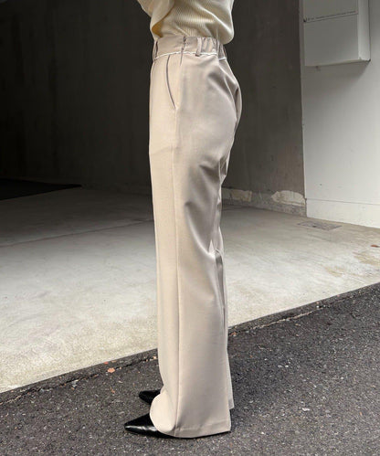 【有小個子尺碼】褶飾喇叭褲