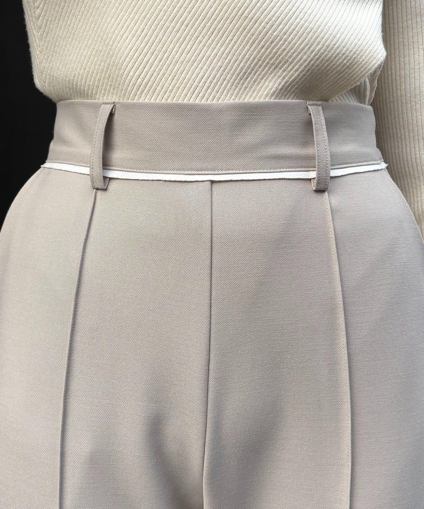 【有小個子尺碼】褶飾喇叭褲