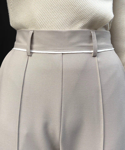 【有小個子尺碼】褶飾喇叭褲