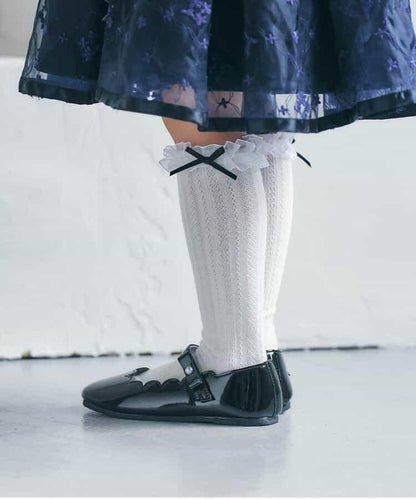 波浪邊蝴蝶結高跟鞋