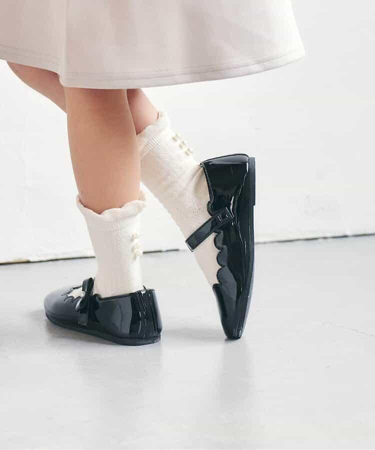 波浪邊蝴蝶結高跟鞋