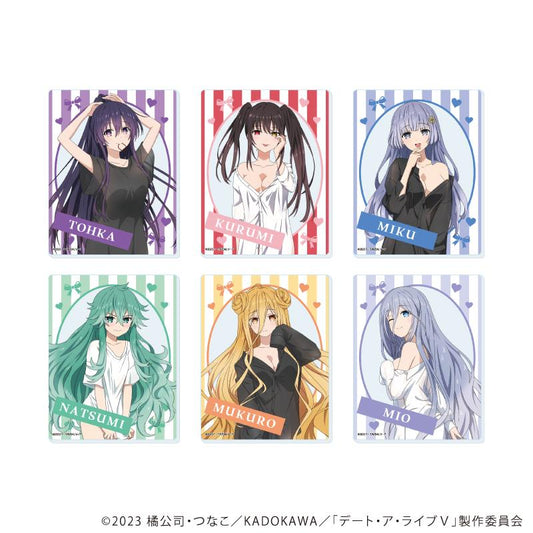 《約會大作戰》Ⅴ 亞克力卡片01/全套收藏（共6種）（新繪插畫）【全套/6個裝】