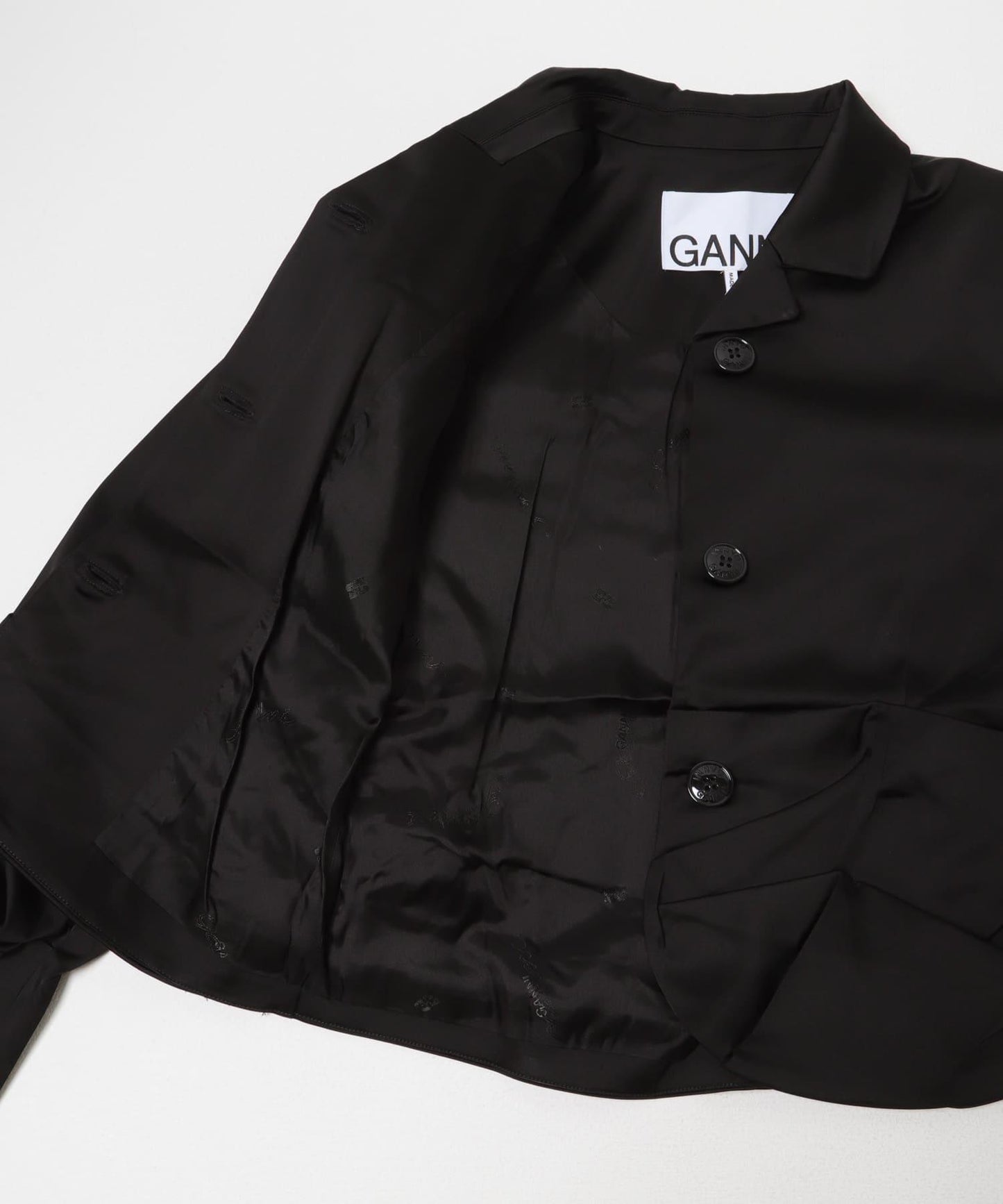 GANNI 緞面垂墜西裝外套