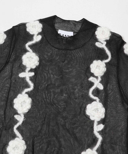 GANNI 花卉鉤針貼花