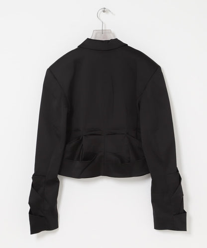 GANNI 緞面垂墜西裝外套