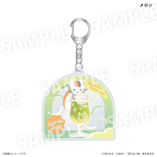 《夏目友人帳》貓咪老師彩色蘇打版亞克力鑰匙扣 蜜瓜