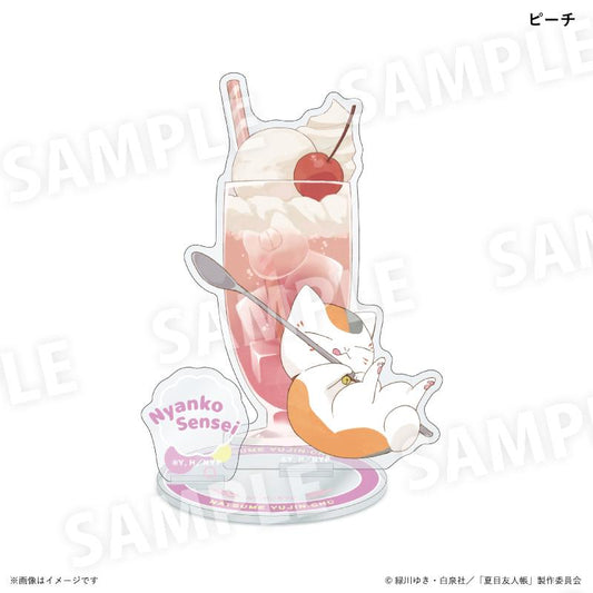 《夏目友人帳》貓咪老師彩色蘇打版亞克力立牌 桃子