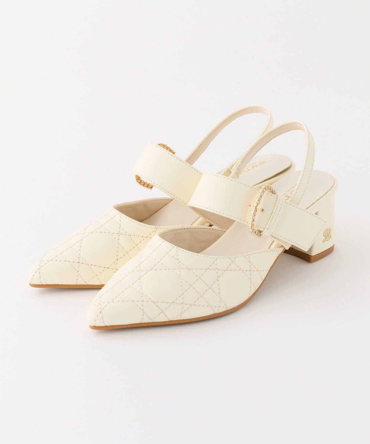 水鑽扣帶絎縫穆勒鞋