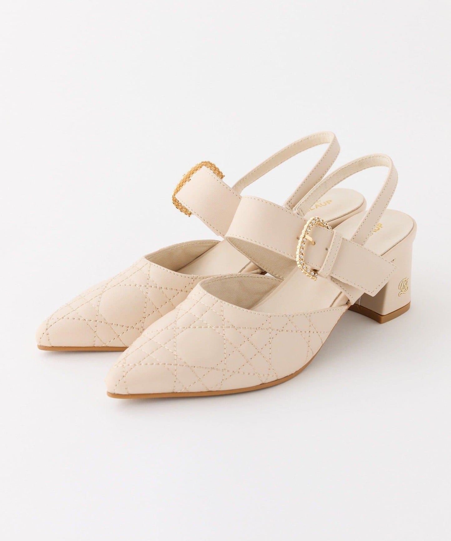 水鑽扣帶絎縫穆勒鞋