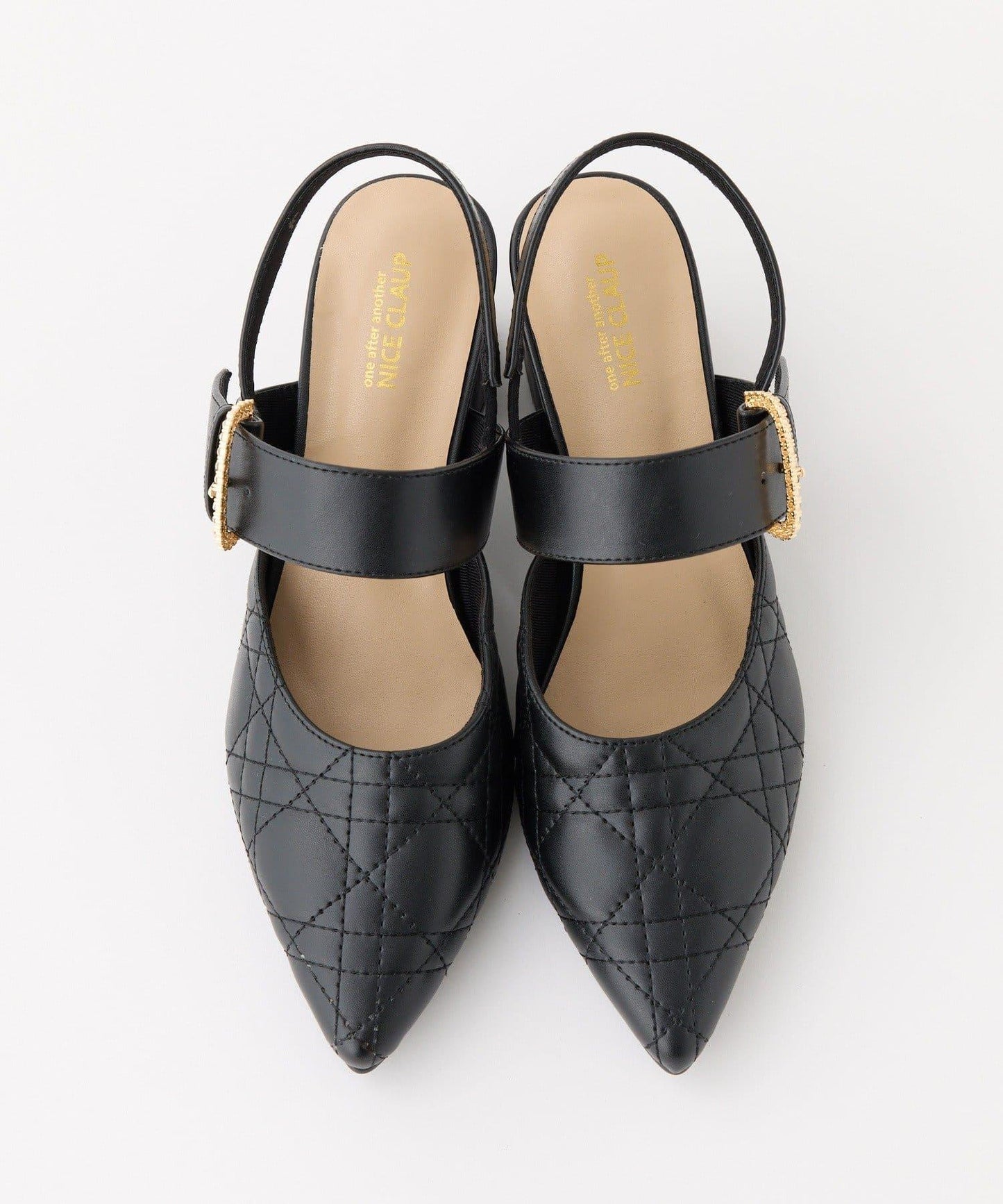 水鑽扣帶絎縫穆勒鞋