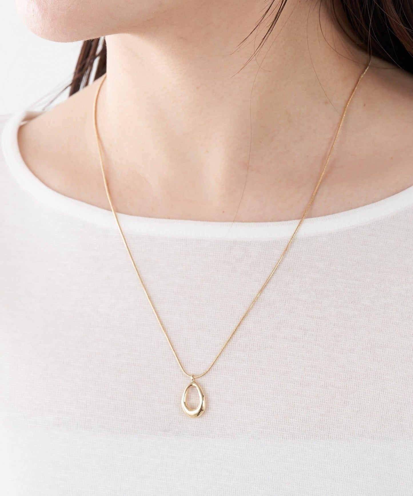 【PAPILLONNER/パピヨネ】橢圓滑動兩用項鍊