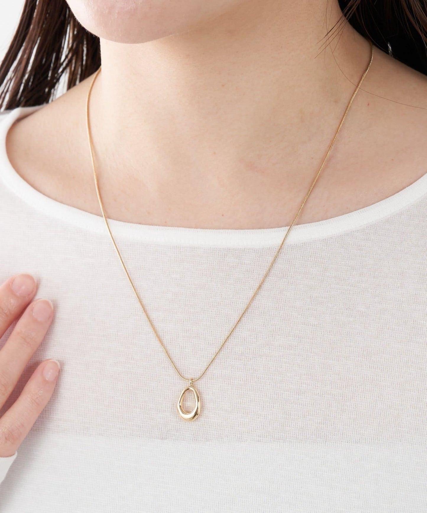 【PAPILLONNER/パピヨネ】橢圓滑動兩用項鍊