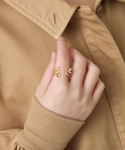 【PAPILLONNER/パピヨネ】花卉2件套戒指