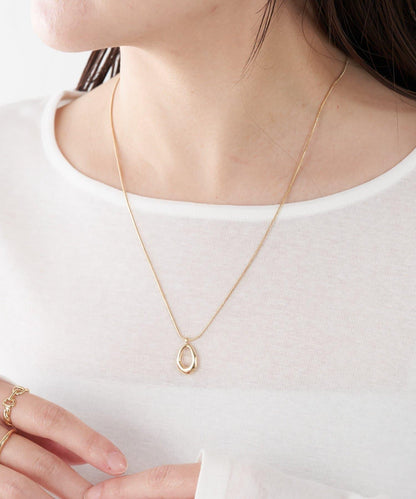 【PAPILLONNER/パピヨネ】橢圓滑動兩用項鍊