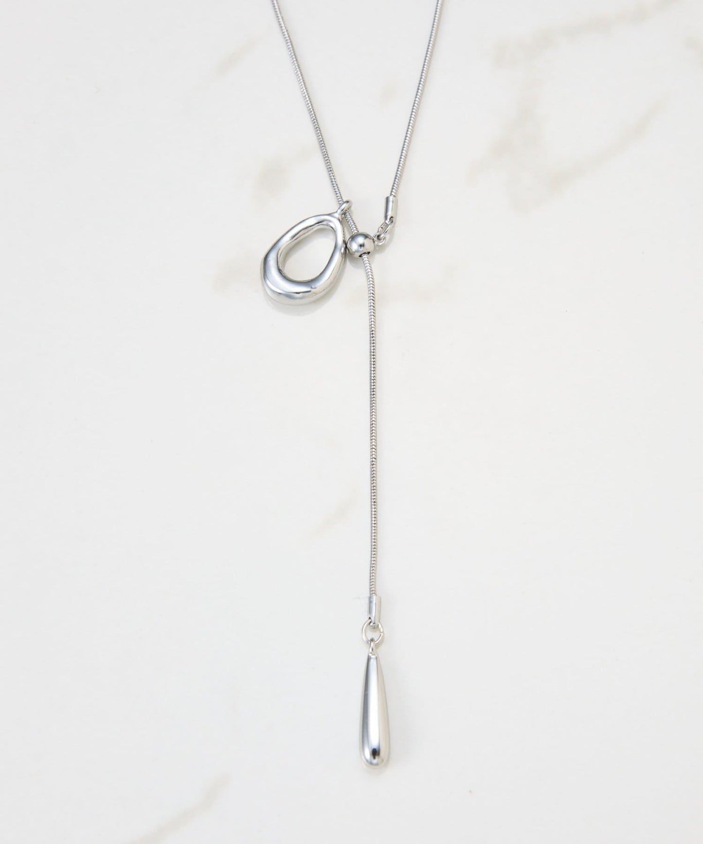 【PAPILLONNER/パピヨネ】橢圓滑動兩用項鍊