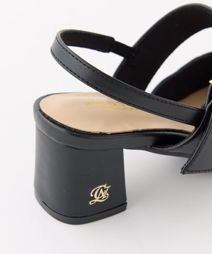 水鑽扣帶絎縫穆勒鞋