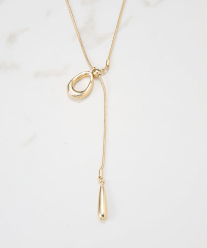 【PAPILLONNER/パピヨネ】橢圓滑動兩用項鍊