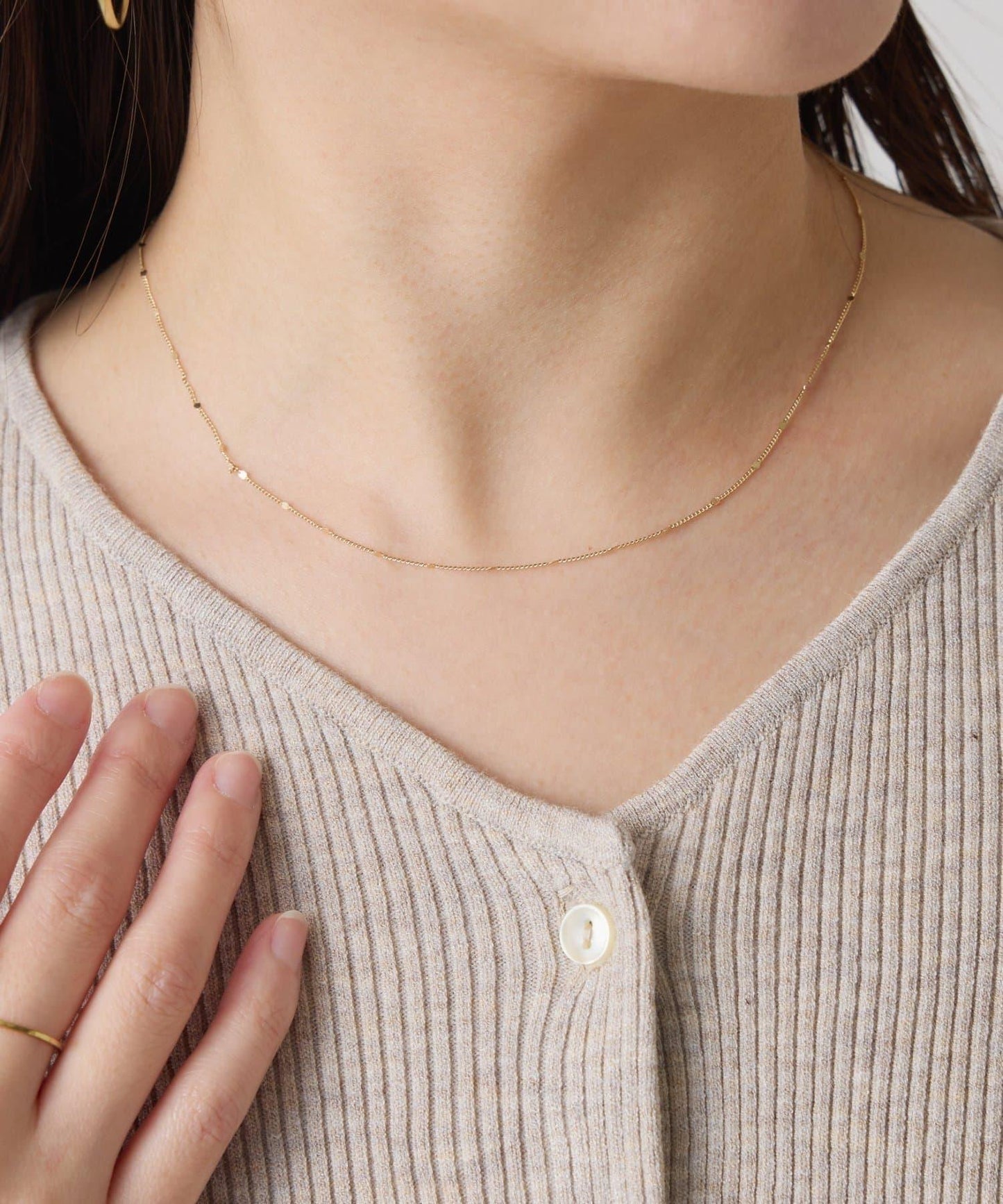 【PAPILLONNER/パピヨネ】多節點鏈條項鍊