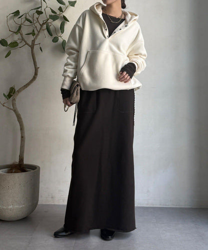 抓絨按扣套頭衫