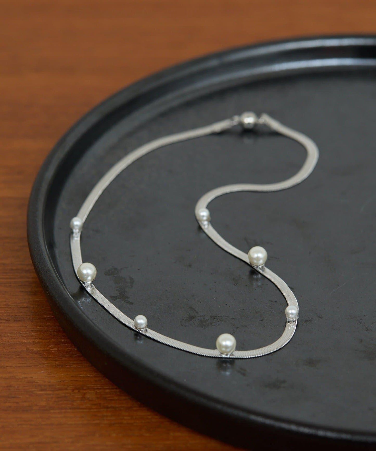 珍珠蛇骨鏈項鍊