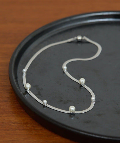 珍珠蛇骨鏈項鍊