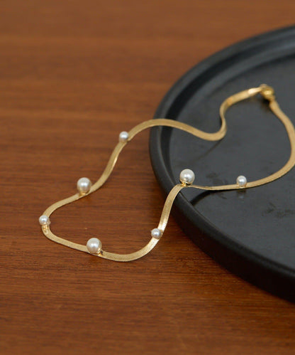 珍珠蛇骨鏈項鍊