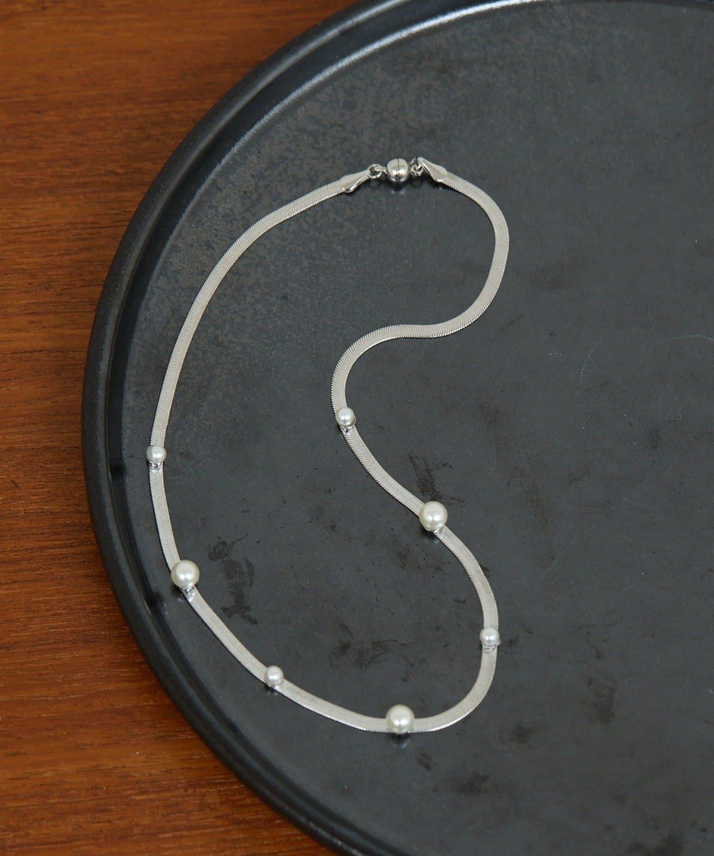 珍珠蛇骨鏈項鍊