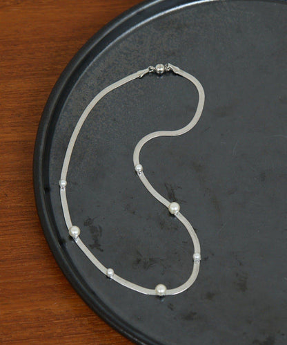 珍珠蛇骨鏈項鍊