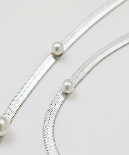 珍珠蛇骨鏈項鍊