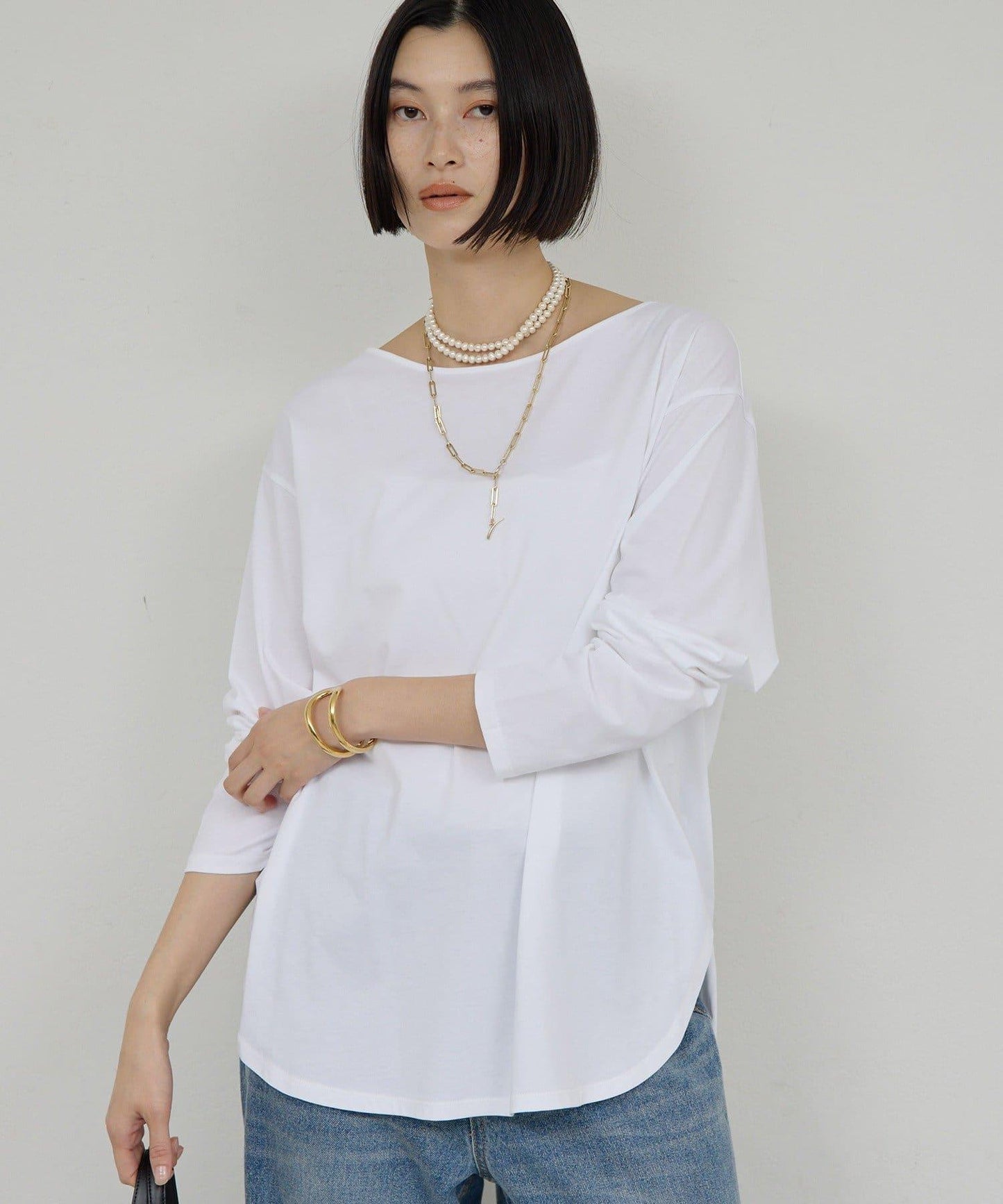 【可手洗】圓弧下襬T恤