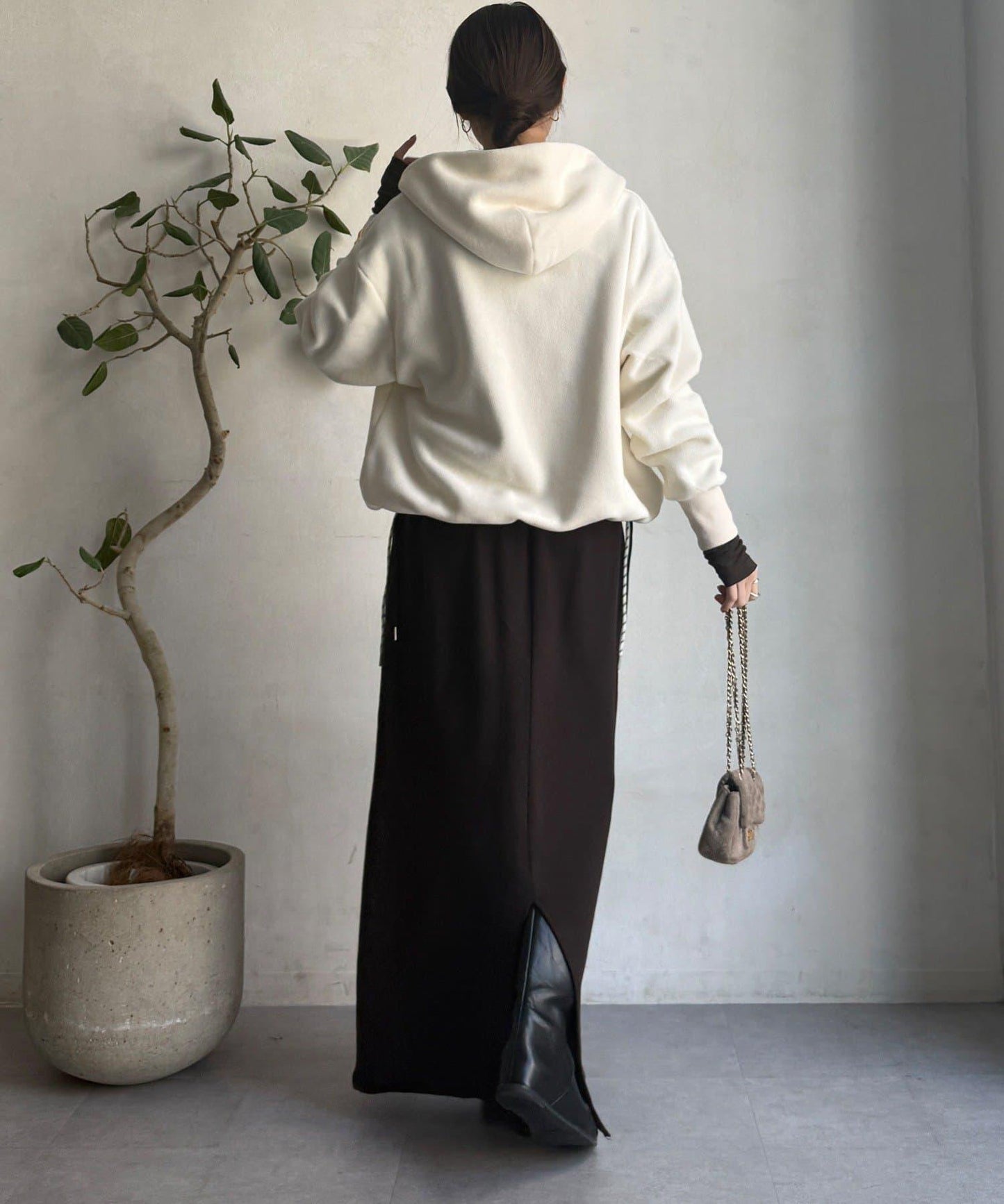 抓絨按扣套頭衫