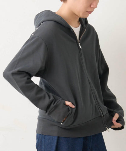 【WHIMSIC/2尺碼可選】水洗染色鉚釘衛衣拉鍊連帽衫