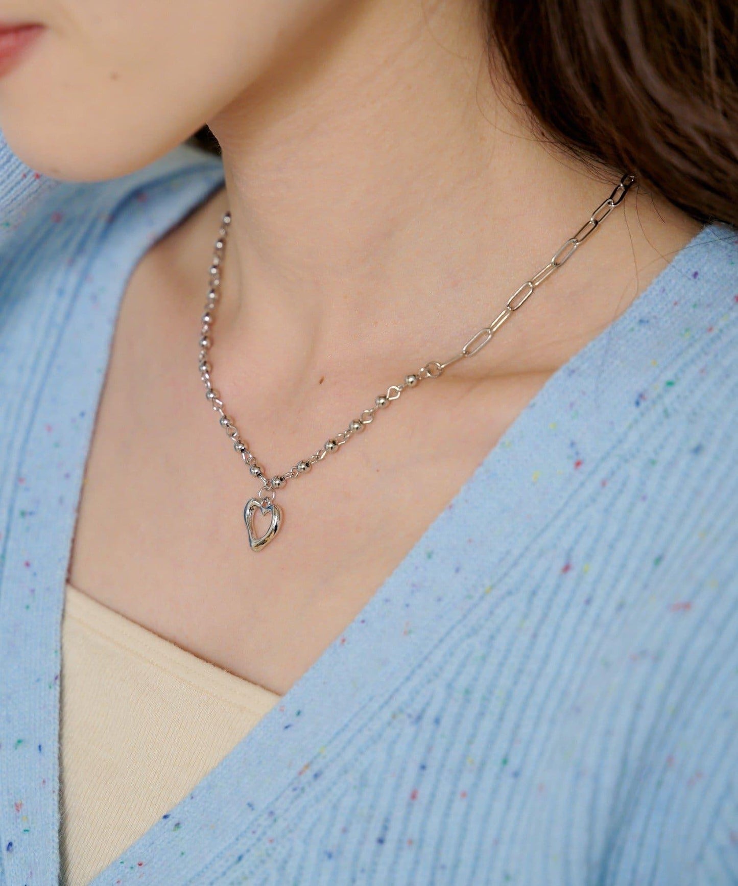 【fiw.】愛心不對稱項鍊
