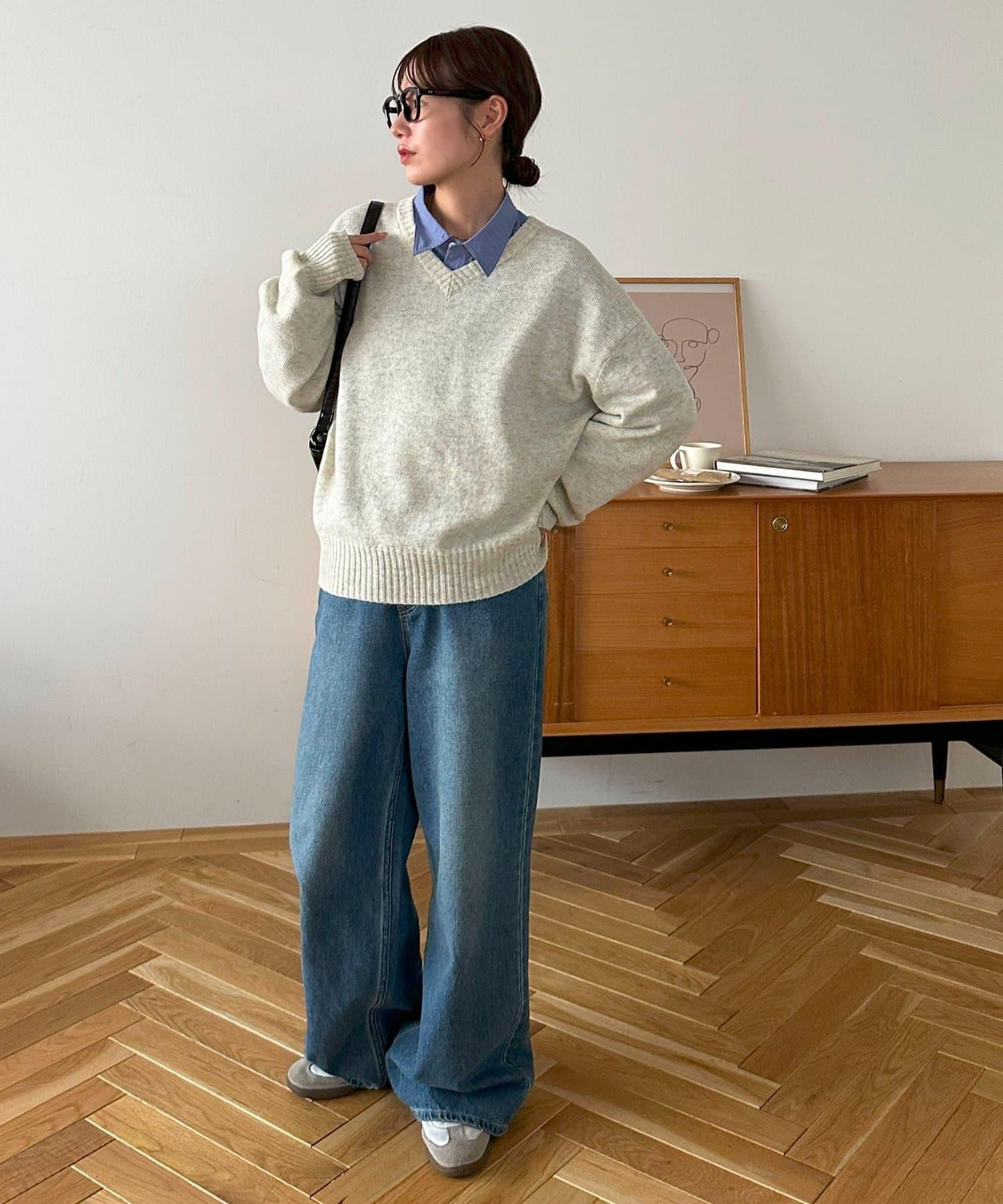 【Discoat】美利奴羊毛V領針織衫